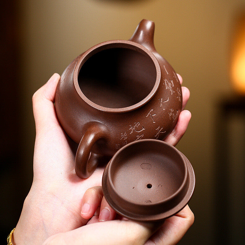 Sold At A Loss Real Yixing Zisha Tea Pot Marked 7 Infuser Holes Purple Clay Pot
