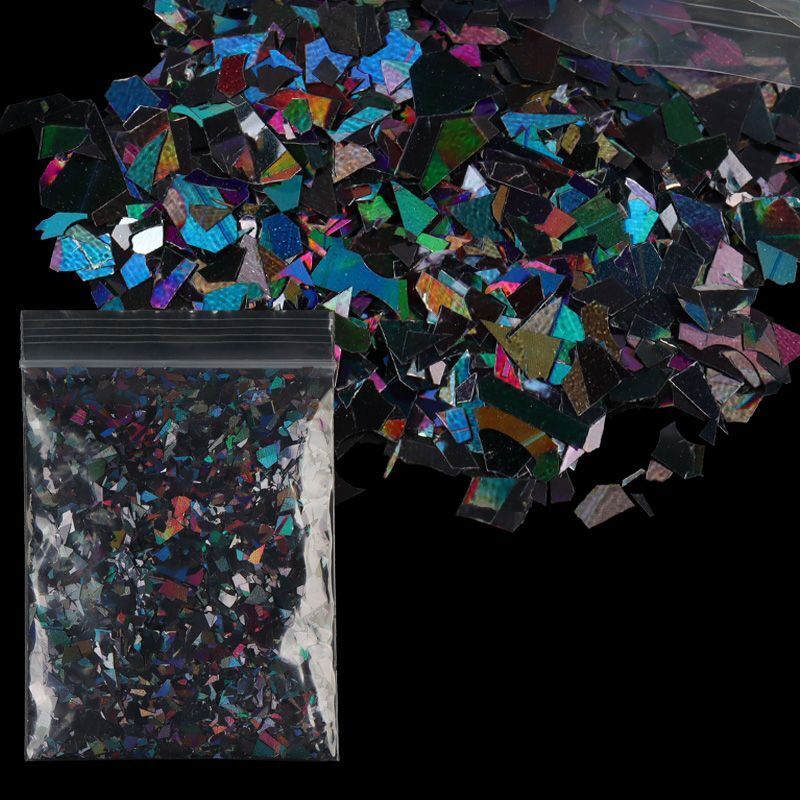 Nail Art Decor 10g Holographic Irregular Sequins Glitter Sparkly Colorful Flakes