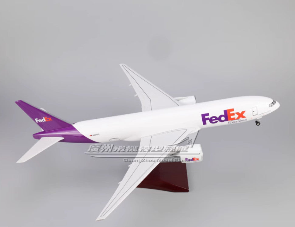 47CM 1:157 FedEx BOEING 777F Airplane Landing Gears Resin Aircraft Plane Model