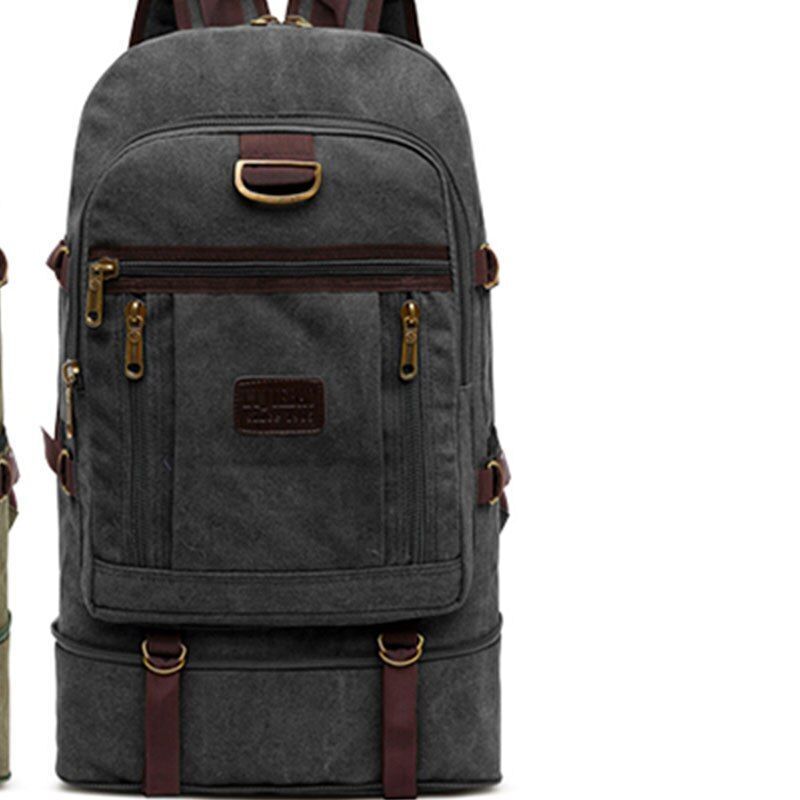 Large Canvas Bag 60 L Traveling Multi Functional Wear Resistant Durable Backpack