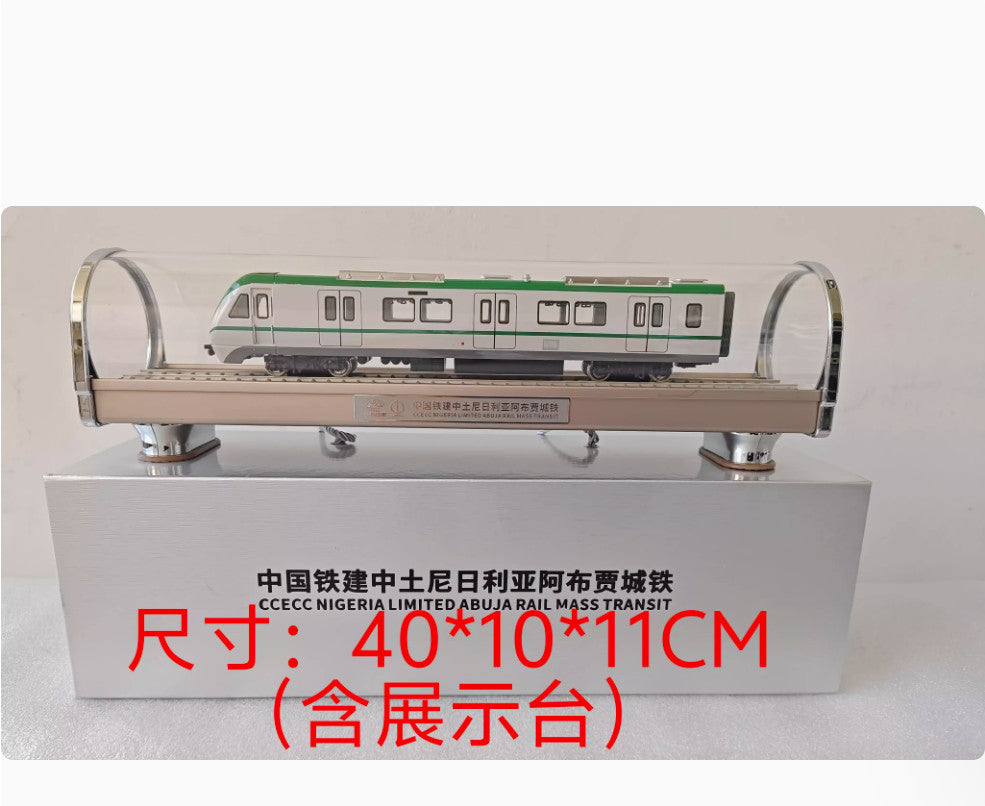 1:68 44CM CCECC NIGERIA LIMITED ABUJA RAIL MASS TRANSIT Trrain Diecast Model