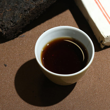 90'S CNNP Aged Pu'er Brick Tea Famous Chinese Brand 7581 Pu-erh Ripe Puer 250g