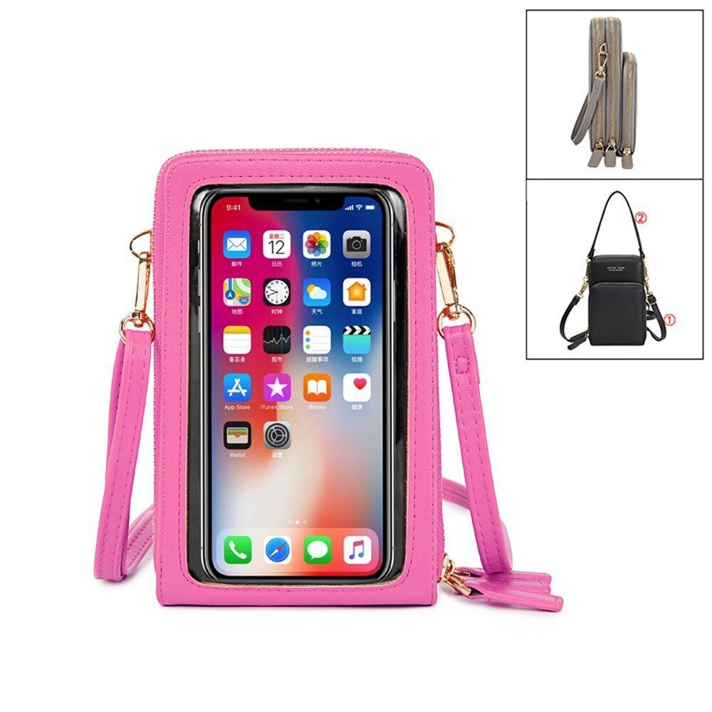 Women Leather Shoulder Bags Large Capacity Crossbody Bags Handbag Phone Purse