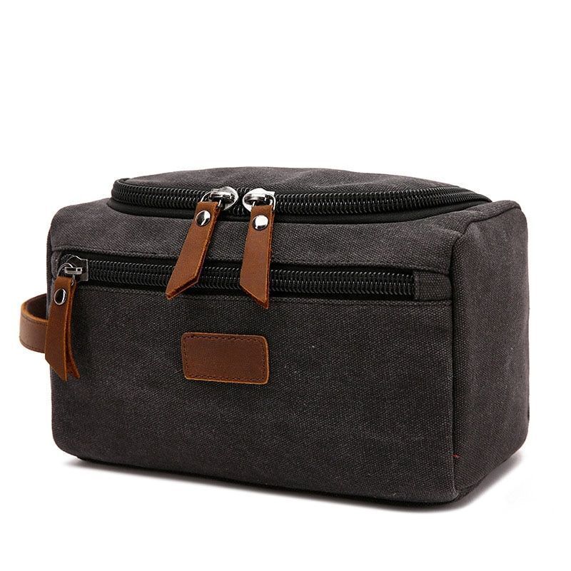 Canvas Toiletry Bag Travelling Kit Make Up Cosmetic Pouch Organizer Lightweight