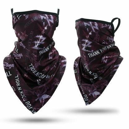 Printed Bandana Cycling Ear Face Mask Neck Gaiter Hunting Running Scarf 26*42 CM