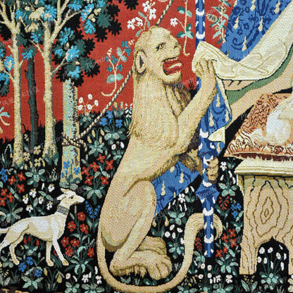 Smell-the Lady and the Unicorn Woven wall hanging H 55" x W 41" TAPESTRY