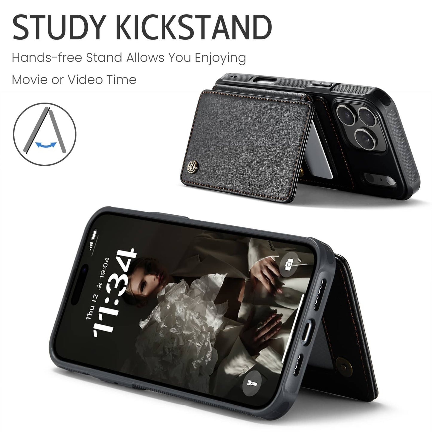 For iPhone 17 Pro Max/17 Pro/17e/Air Wallet Case with RFID Blocking Card Holder