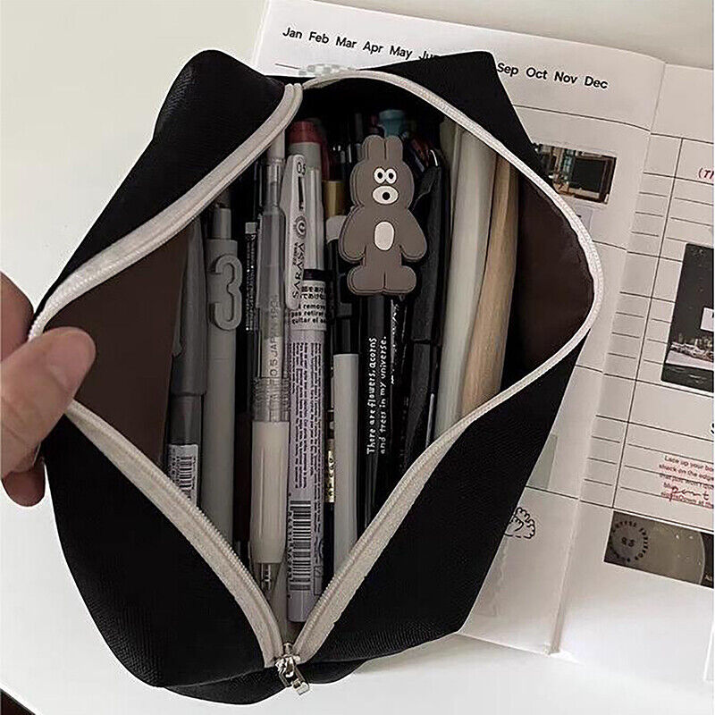 Cute Dog Cosmetic Bag Stationery Canvas Makeup Bag Large Capacity Pencilcase