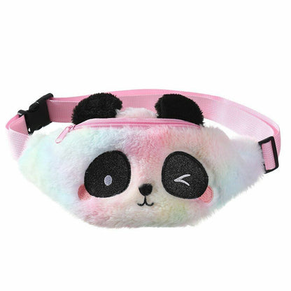 Children's Pack Unicorn Fanny Girls Waist Bag Plush Toy Belt Color Cartoon Purse