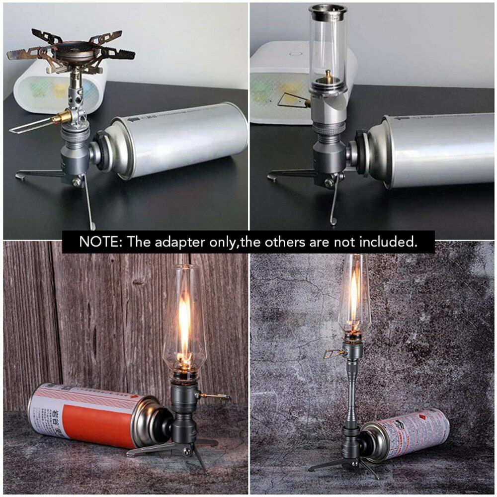 Butane Canister Adapter Camping Gas Canister Collapsible Stove Connector Copper
