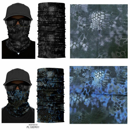Mask Bandana Hunting Facemask Headband Camo Neck Gaiter Buff Scarf Tube Outdoors