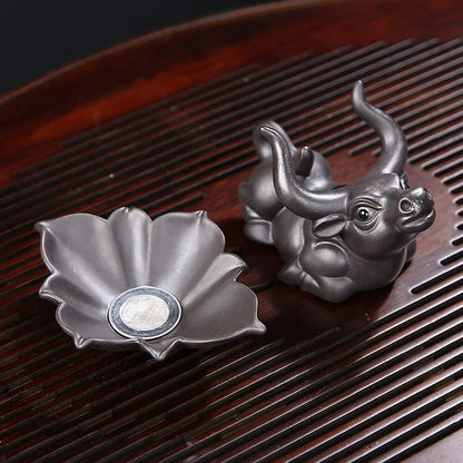 9cm Tea Leaking Tea Strainer Purple Sand Filter Kung Fu Tea Set Accessories