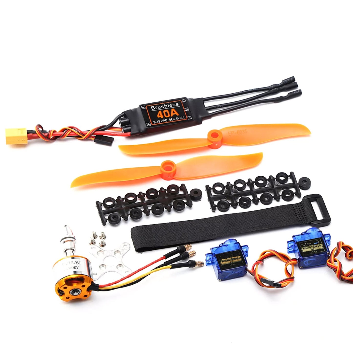 1set 2200KV Brushless Motor Kit 40A ESC 6035 Propeller Replace For RC Plane