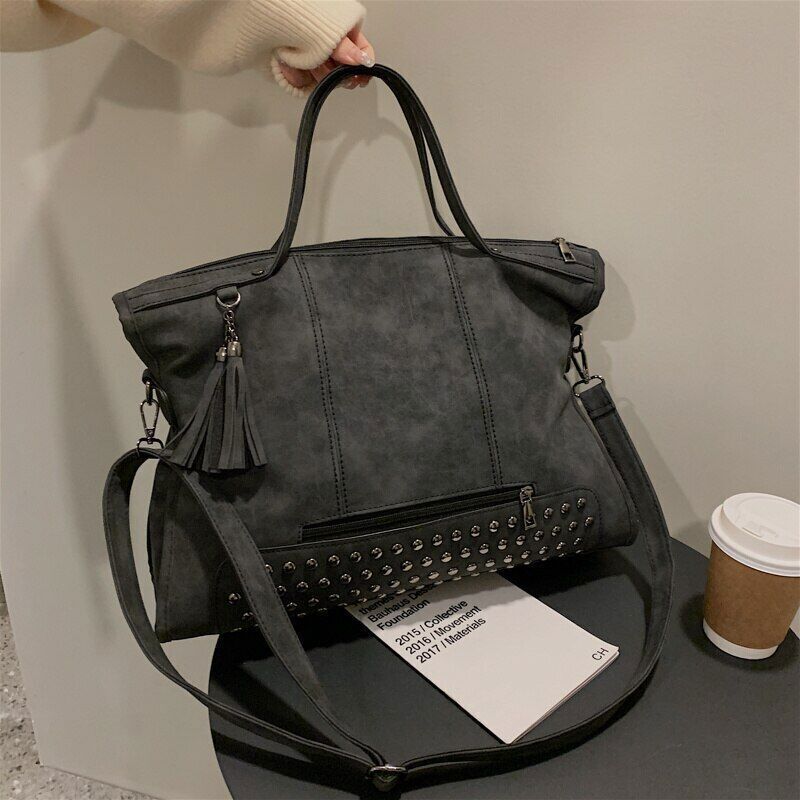 Women Bag Leather Female Tote Bags Tassel Handbag Ladies Shoulder Bag