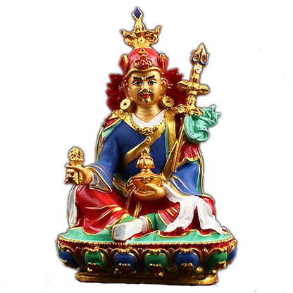 Tibetan Buddhist Tantric Figurine Auspicious Hand Painted Resin Buddha Statue