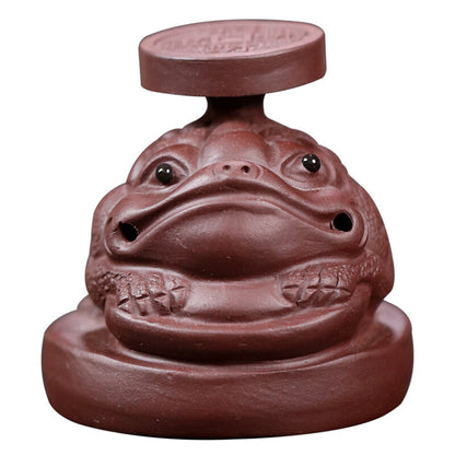 Chinese Zisha Purple Clay Tea Pet Toad Holder For Lid Of Pot Tea Accessories New