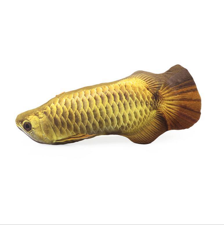 Fish Shape Pet Cat Chew Toy with Catnip Teaser Stuffed Kitten Pillow Scratching