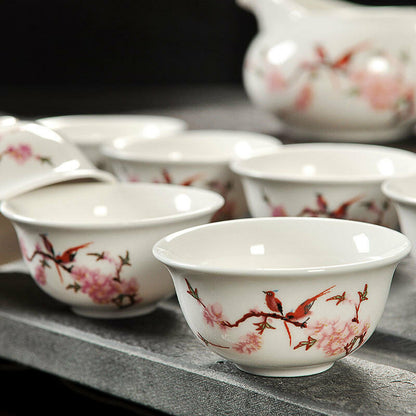 Chinese Ceramic Tea Set Kung Fu Tea Ceremony Gaiwan Tea Cup Set