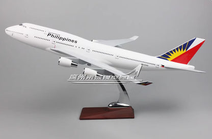 47CM 1:150 Philippines BOEING 747-400 RP-C7472 Passenger Airplane Resin Model