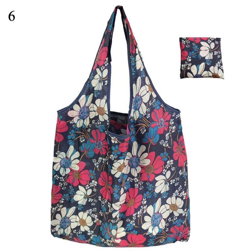New Reusable Foldable Ladies Shopping Bag Eco Tote Handbag Fold Away Bag