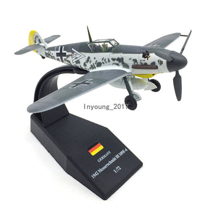 1/72 1942 WWII Bf-109 Fighter Aircraft Plane Diecast Model Collection for Men