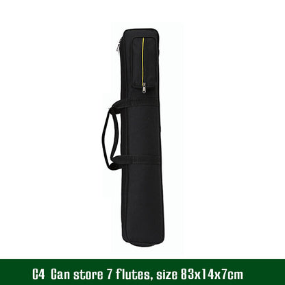 Portable Flute Bag Backpack Canvas Flute Storage Case Instrument Accessories