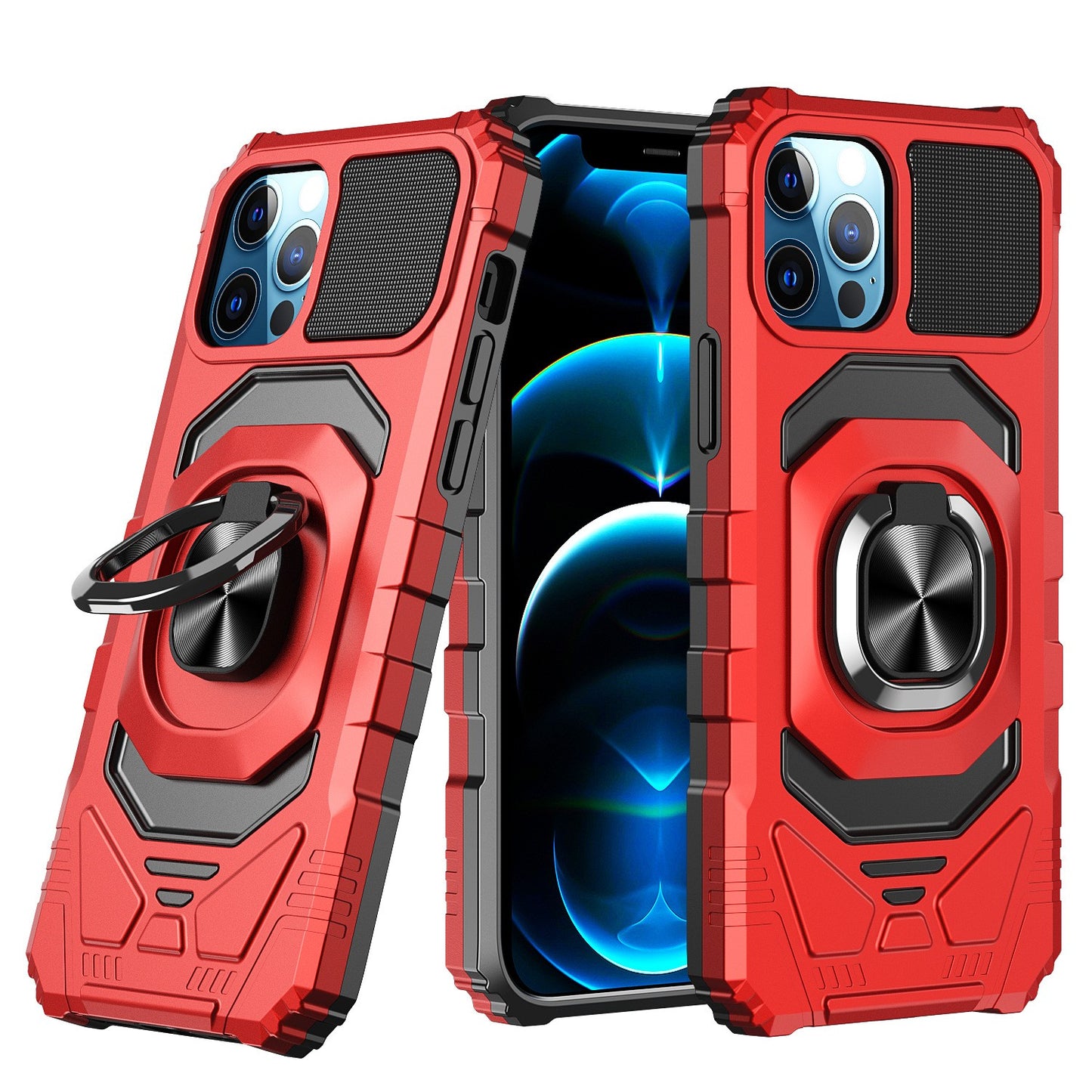 For iPhone 17 Pro Max/16/15 with 360° Rotation Kickstand Phone Case