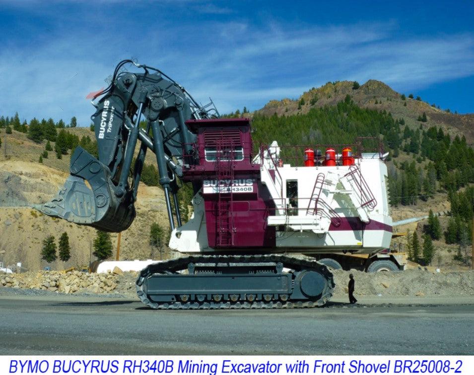 1:50 BYMO BUCYRUS RH340B Mining Backhoe Excavator Equipment Diecast Model