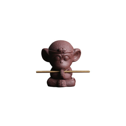 Creative Home Decoration Yixing Zisha Tea Pet Monkey Statue Small Tea Play New