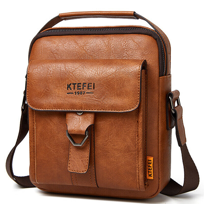 Men's Business Faux Leather Shoulder/Messenger Bag 8" Handbag Outdoor Sport Bag