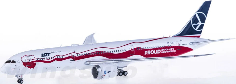 1:400 JC Wings LOT POLISH AIRLINES BOEING 787-9 Passenger Airplane Diecast Model