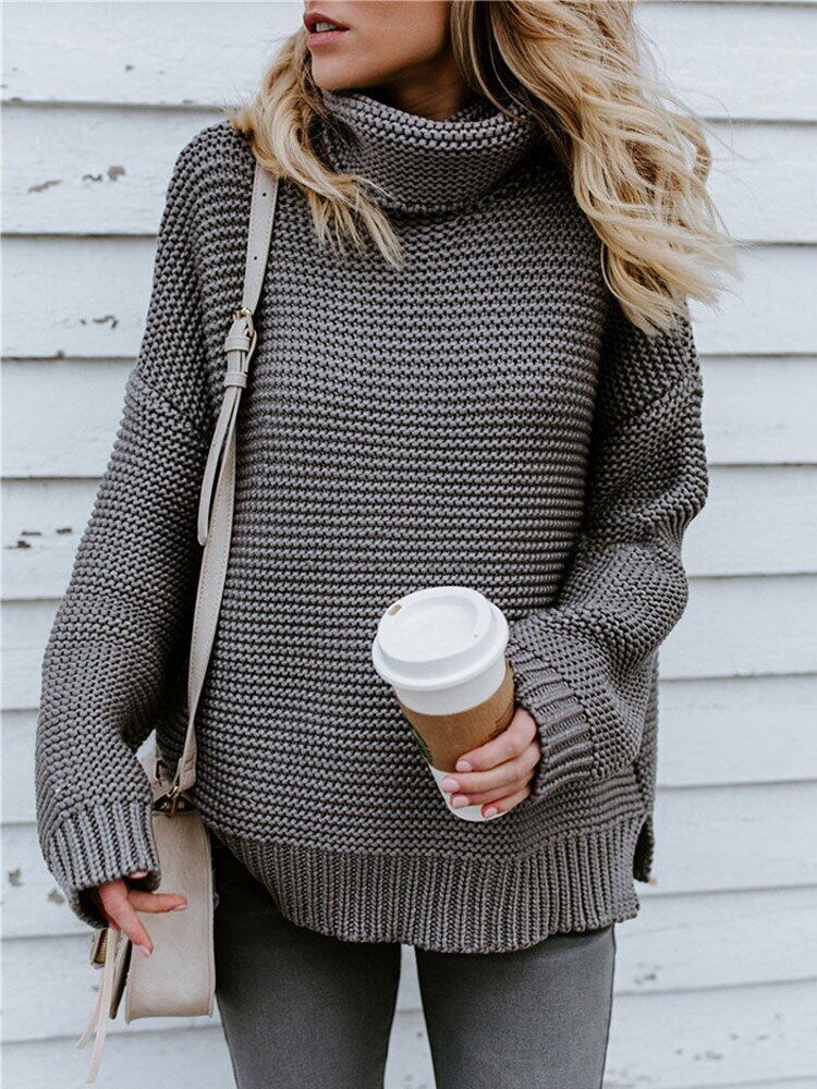 Women Pullover Thick Clothes Knitted Sweater Women's Green Tops Woman Jumper