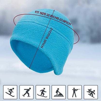 Polar Fleece Cap Winter Warm Outdoor Sport Skiing Cycling Windproof Soft Beanie