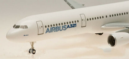1:200 23CM Hogan AIRBUS A321 Passenger Airplane ABS Plastic Aircraft Plane Model