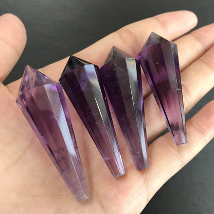 Natural Amethyst Pendant single pointed column spiritual 1pc