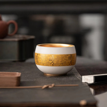 150ml Handmade Fat Mutton Jade Porcelain Tea Cup White Jade Master Cup Kung fu