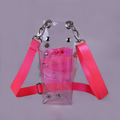 Transparent PVC Hairdresser Scissors Bag Holder Shears Waist Shoulder Bag