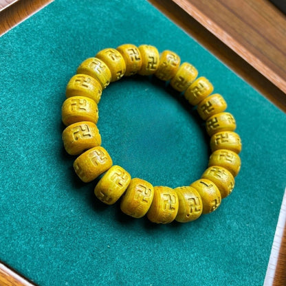 Natural 14x10mm Tibetan Tolin Main Buddha Bead Bracelet