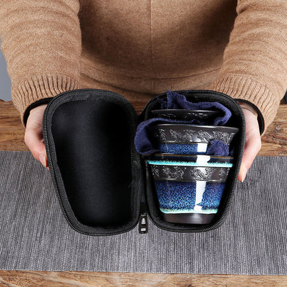 Chinese Kung Fu Travel Tea Set Ceramic Teapot Teacup Teaset Set Tea Ceremony