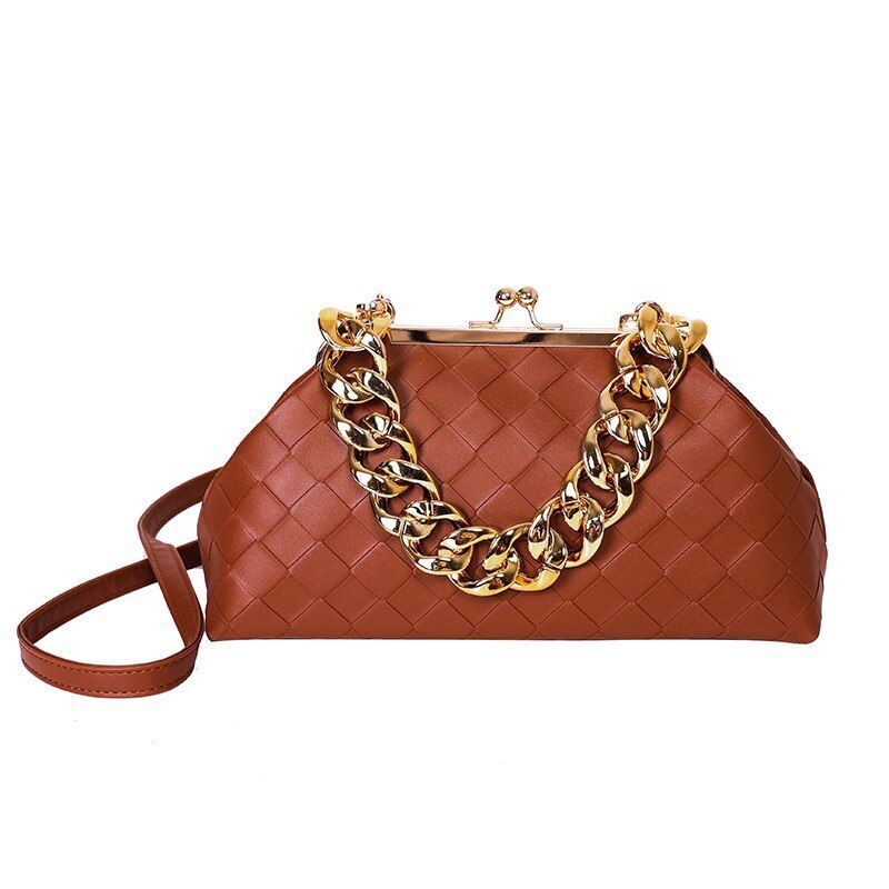 Shoulder Bag Leather Crossbody Bag Luxury Handbags Thick Chain Cloud Clutch Bags