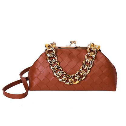 Shoulder Bag Leather Crossbody Bag Luxury Handbags Thick Chain Cloud Clutch Bags