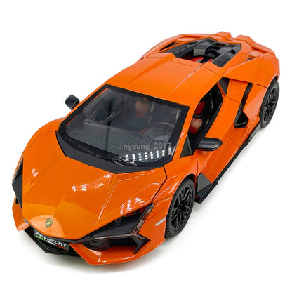 1/24 Lamborghini Revuelto Model Car Diecast Toy Vehicle for Boys Kids Orange