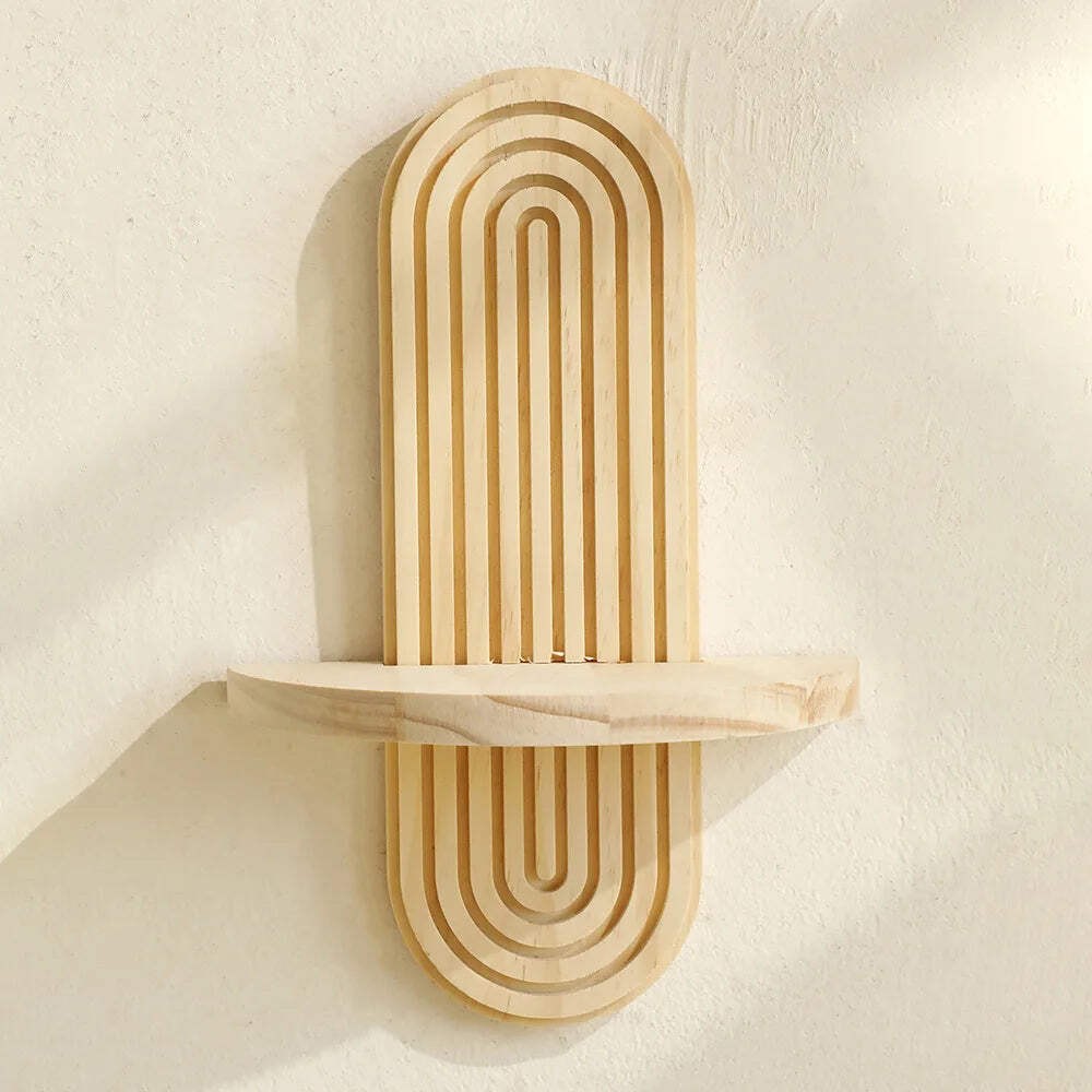 Boho Wall Mounted Shelf for Plants & Decor