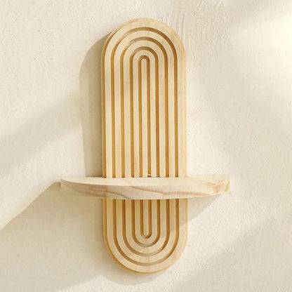 Boho Wall Mounted Shelf for Plants & Decor