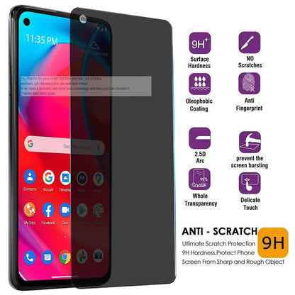 For Moto G Stylus 5G (2021) Privacy Tempered Glass Anti-Spy Screen Protector