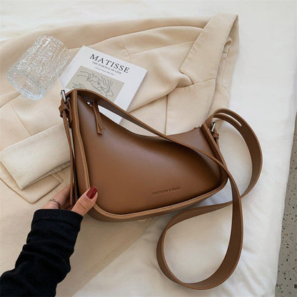 Irregular Square Design Small Shoulder Bag Synthetic Leather Underarm Crossbody