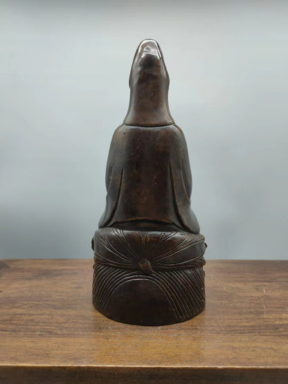 Collected Old Ancient Copper Guanyin Buddha Bodhisattva Buddhist Ornament