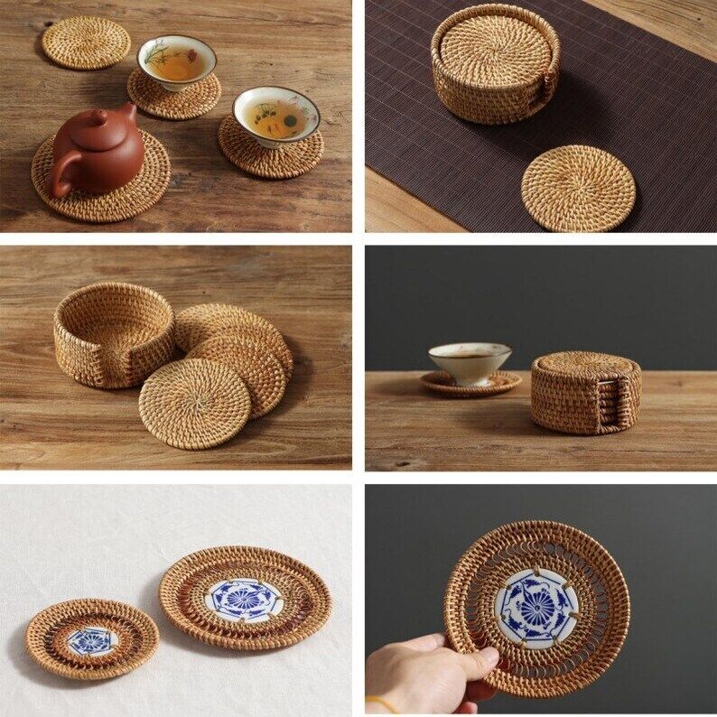 Bamboo Mat|Straw Tea Mat|Coaster|Teacup Mat|Cup Pad