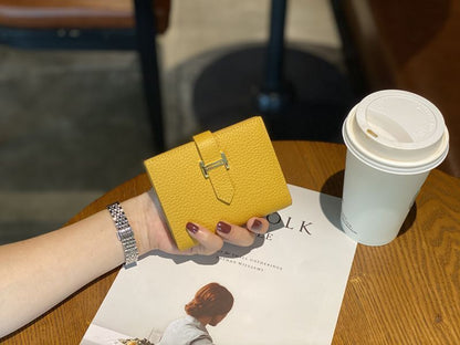 Genuine Leather Wallet Short Purse Fashion Money Bag Pocket Luxury Short Purses