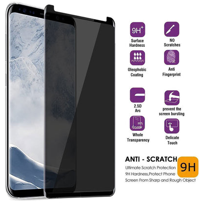 For Samsung Galaxy S8 / S8 Plus Glossy Privacy Tempered Glass Screen Protector